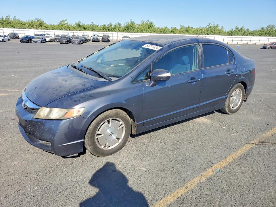 2009 Honda Civic hybrid VIN JHMFA362X9S001982 COPART salvage auction — SIDE, CA - SALVAGE CERTIFICATE, sold $325 on 2026-07-30 (photo 1)
