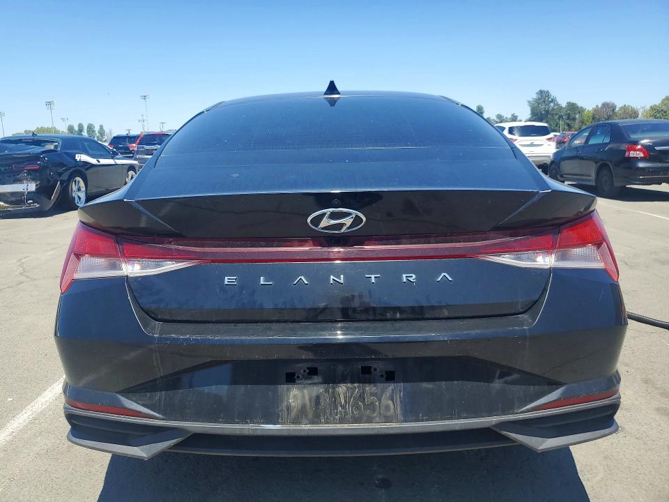 2021 Hyundai Elantra VIN KMHLM4AG6MU141492 COPART salvage auction — FRONT END, CA - SALVAGE CERTIFICATE, sold $3,150 on 2026-07-02 (photo 6)