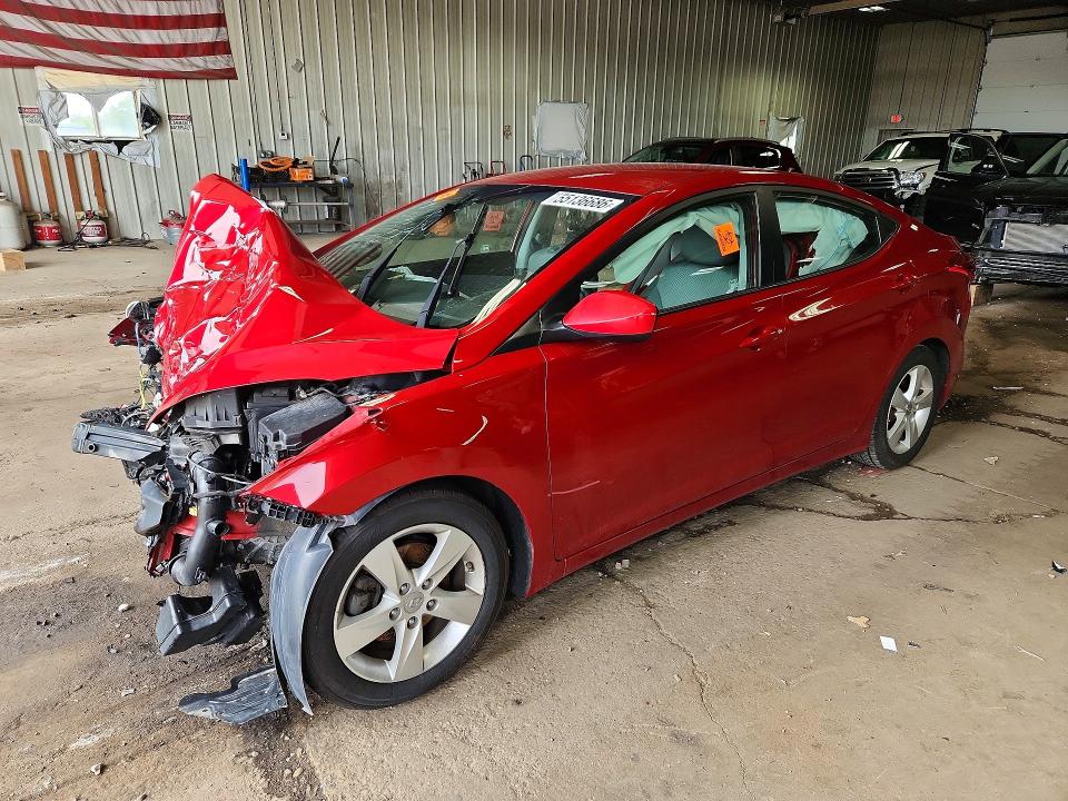 2013 Hyundai Elantra VIN KMHDH4AE5DU001649 COPART salvage auction — FRONT END, WI - JUNKED VEHICLE BILL OF SALE, sold $250 on 2026-07-27 (photo 1)