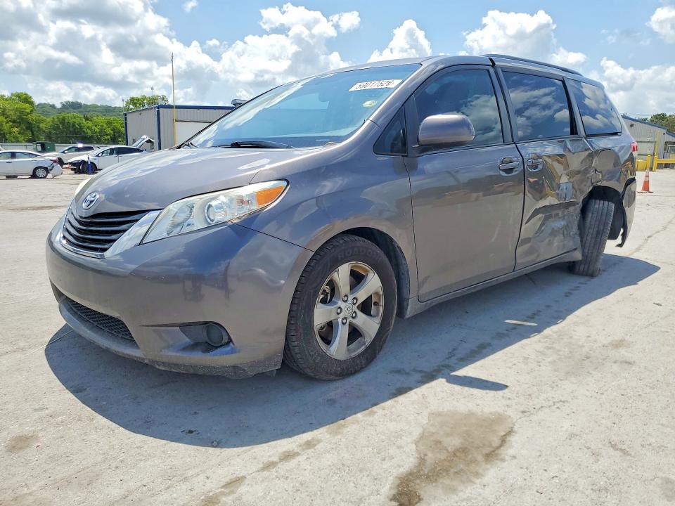 2014 Toyota Sienna VIN 5TDKK3DC7ES457871 COPART salvage auction — SIDE, Tn - Salvage Certificate, sold $575 on 2026-07-20 (photo 1)