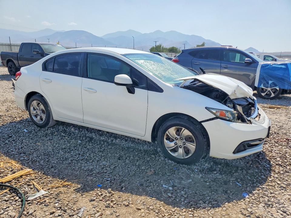 2013 Honda Civic VIN 19XFB2F51DE257118 COPART salvage auction — FRONT END, Ut - Salvage Certificate, sold $150 on 2026-07-24 (photo 4)