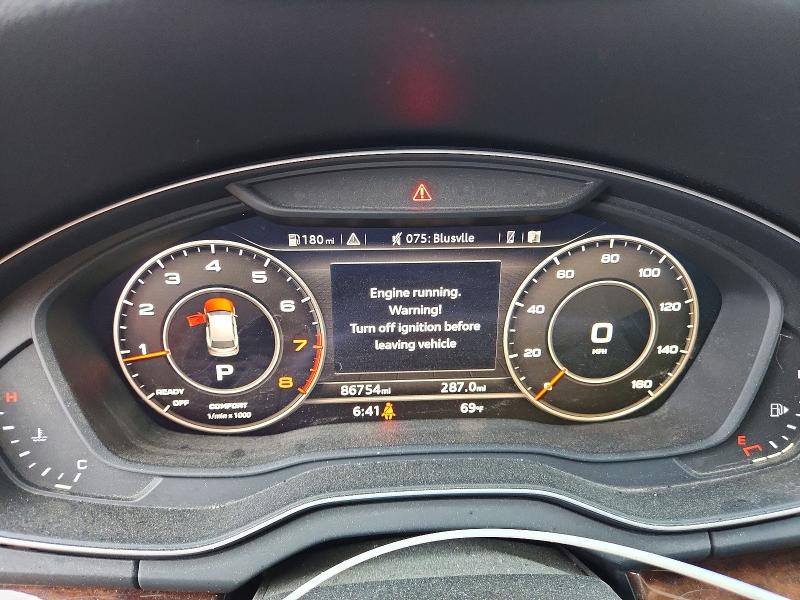 2018 Audi Q5 VIN WA1ANAFY7J2009142 COPART salvage auction — FRONT END, Ny - Mv-907A Salvage Certificate, sold $350 on 2026-07-23 (photo 9)
