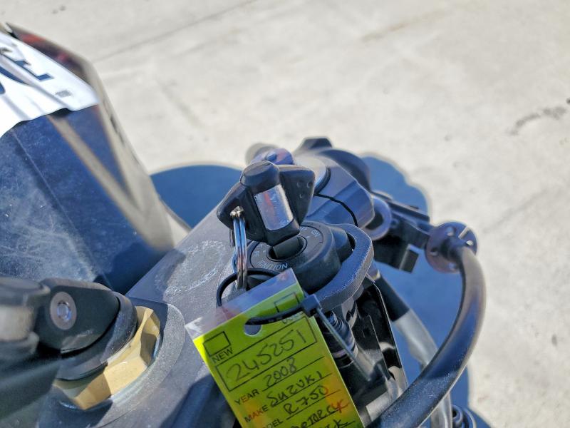 2008 Suzuki Gsx-r750 VIN JS1GR7LA582102809 COPART salvage auction — FRONT END, UT - SALVAGE CERTIFICATE, sold $900 on 2026-07-16 (photo 8)