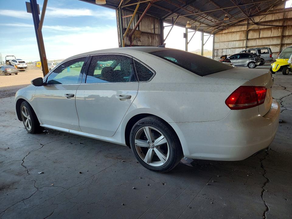 2012 Volkswagen Passat VIN 1VWBN7A32CC042827 COPART salvage auction — NORMAL WEAR, AZ - CERTIFICATE OF TITLE, sold $825 on 2026-07-29 (photo 2)