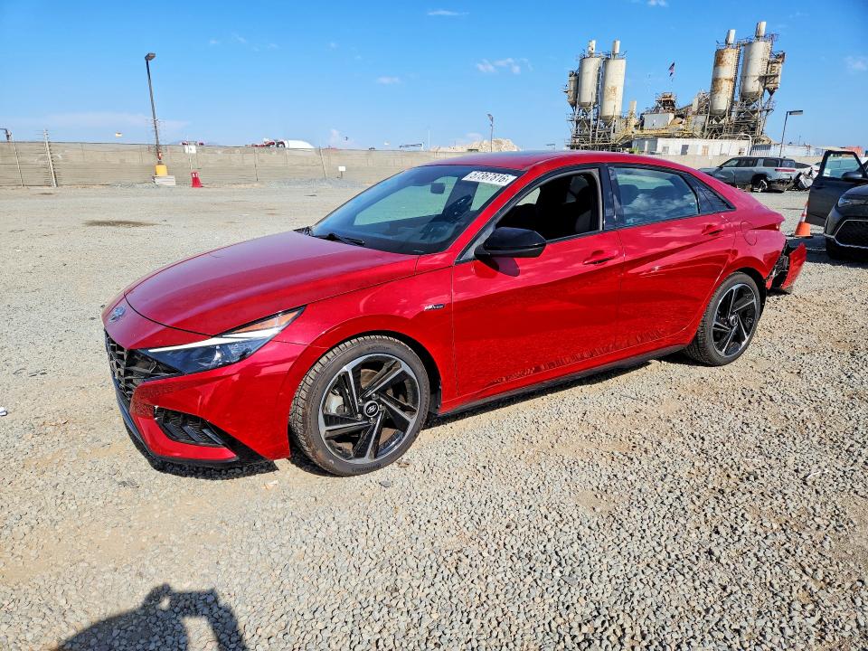 2023 Hyundai Elantra VIN KMHLR4AF7PU380675 COPART salvage auction — REAR END, Ca - Salvage Certificate, sold $5,500 on 2026-07-24 (photo 1)