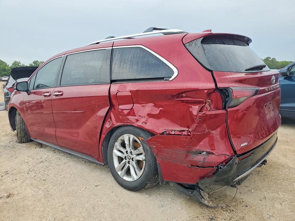 2022 Toyota Sienna VIN 5TDZSKFC5NS052596 COPART salvage auction — SIDE, TX - SALVAGE VEHICLE TITLE (P), sold $1,250 on 2026-07-24 (photo 2)