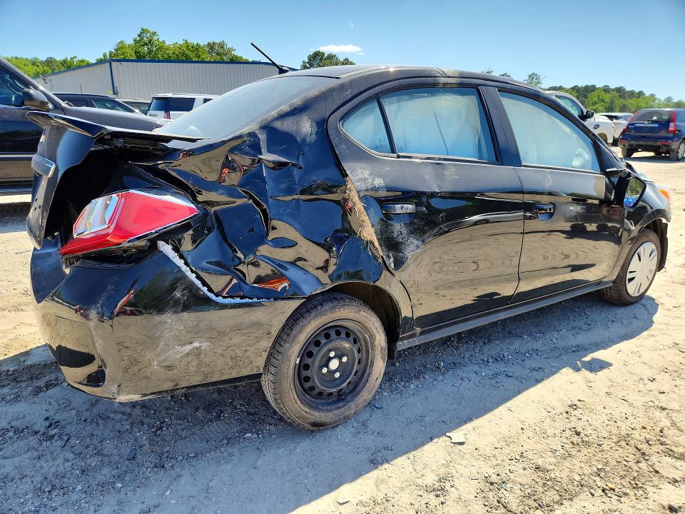 2024 Mitsubishi Mirage VIN ML32FUFJ5RHF11349 COPART salvage auction — ROLLOVER, Va - Cert Of Title - Salvage, sold $125 on 2026-07-21 (photo 3)