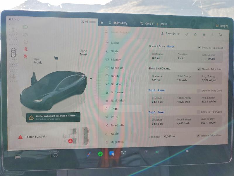 2024 Tesla Model 3 VIN 5YJ3E1EA6RF827988 COPART salvage auction — SIDE, Nv - Salvage Title, sold $9,600 on 2026-07-20 (photo 9)