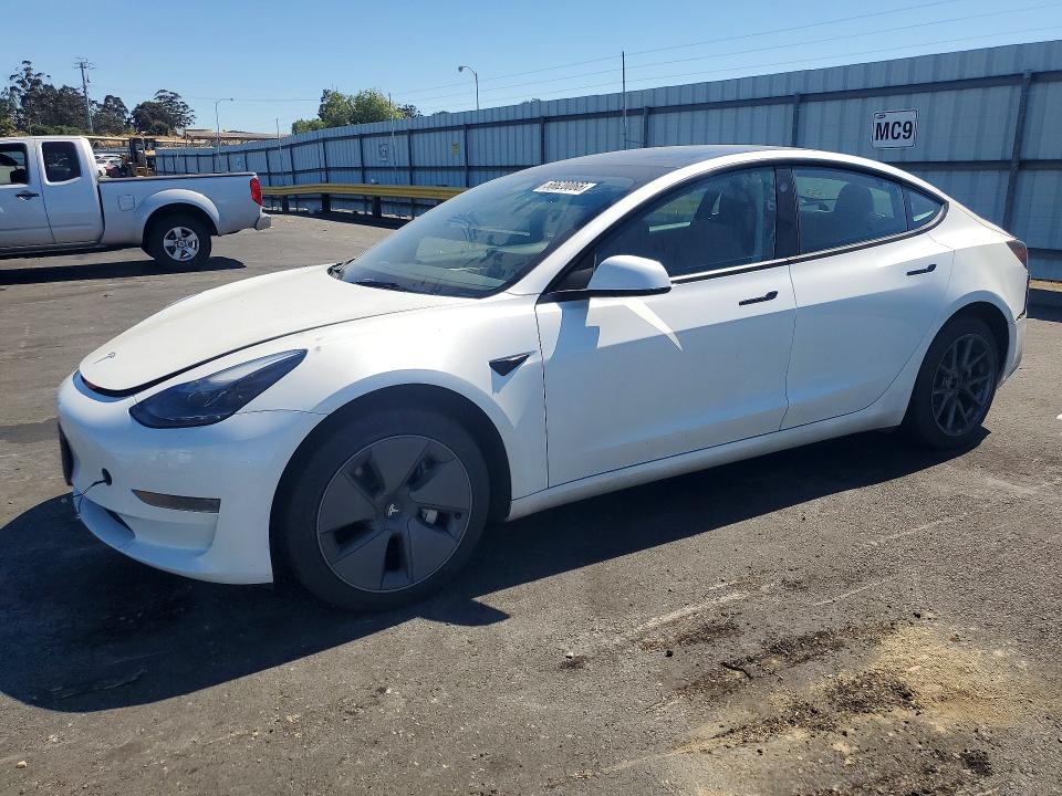 2023 Tesla VIN 5YJ3E1EA1PF709361 COPART salvage auction — REAR END, CA - SALVAGE CERTIFICATE, sold $10,000 on 2026-07-27 (photo 1)