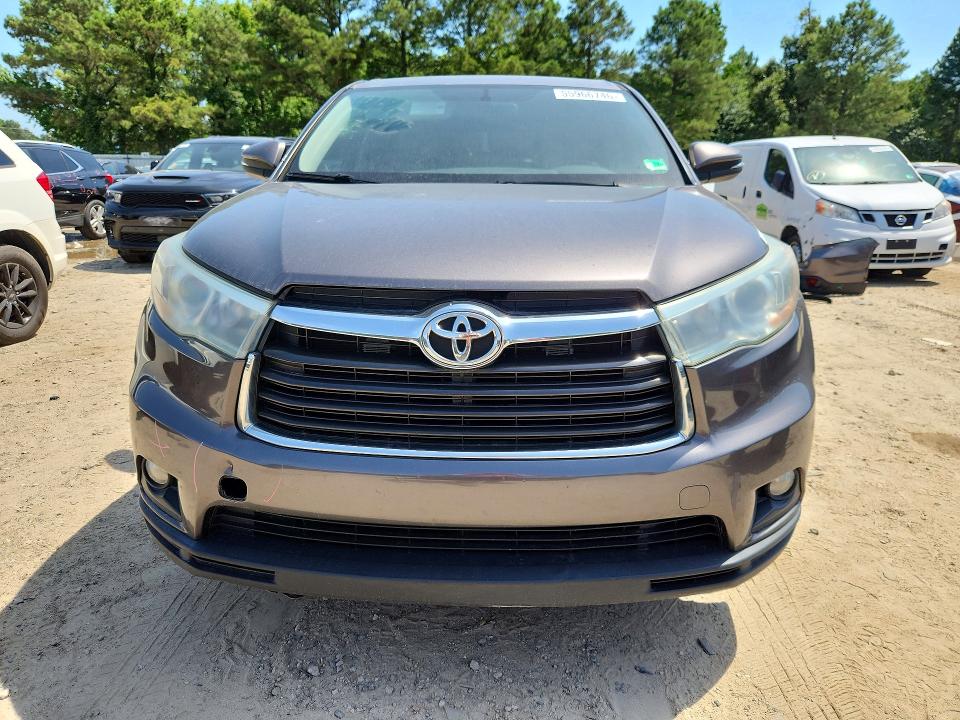 2015 Toyota Highlander VIN 5TDBKRFHXFS088291 COPART salvage auction — REAR END, Va - Certificate Of Title, sold $6,500 on 2026-07-14 (photo 5)