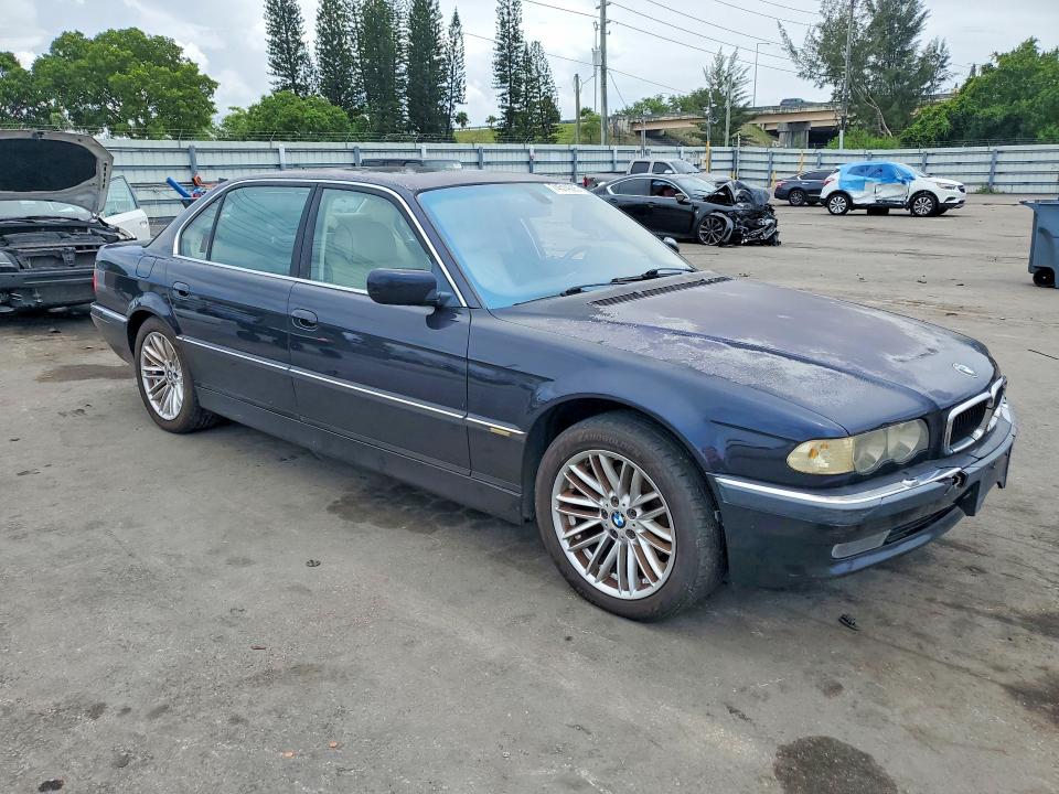2001 BMW 7er VIN WBAGH83471DP25350 COPART salvage auction — SIDE, Fl - Certificate Of Title, sold $1,800 on 2026-07-13 (photo 4)