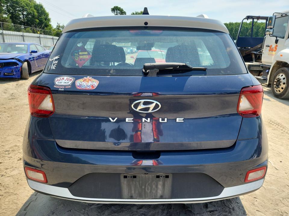 2022 Hyundai Venue VIN KMHRC8A37NU209415 COPART salvage auction — FRONT END, VA - CERT OF TITLE - SALVAGE, sold $575 on 2026-07-21 (photo 6)