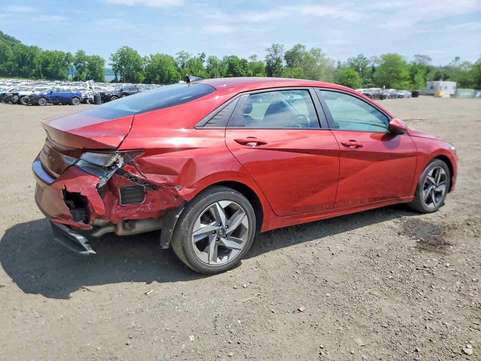 2023 Hyundai Elantra VIN KMHLS4AG8PU617946 COPART salvage auction — REAR END, Ny - Mv-907A Salvage Certificate, sold $325 on 2026-07-23 (photo 3)
