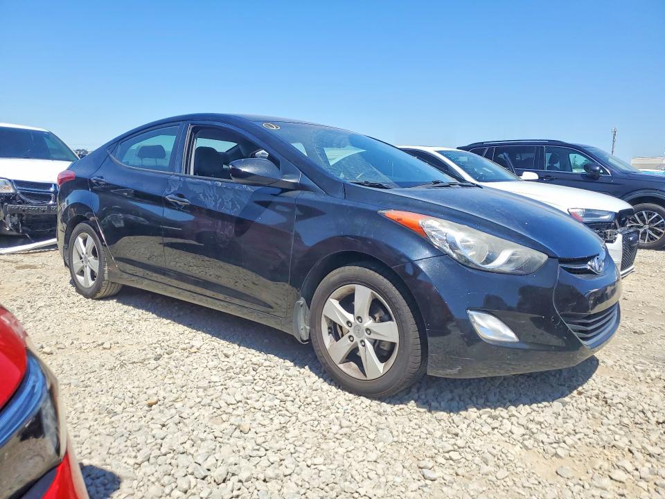 2013 Hyundai Elantra VIN KMHDH4AE3DU533496 COPART salvage auction — VANDALISM, Ca - Salvage Certificate, sold $725 on 2026-07-16 (photo 4)