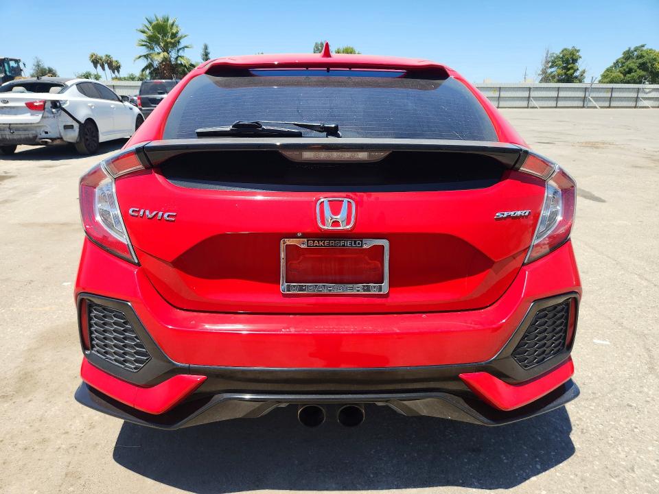 2019 Honda VIN SHHFK7H4XKU407654 COPART salvage auction — REAR END, Ca - Salvage Certificate, sold $7,700 on 2026-07-31 (photo 6)