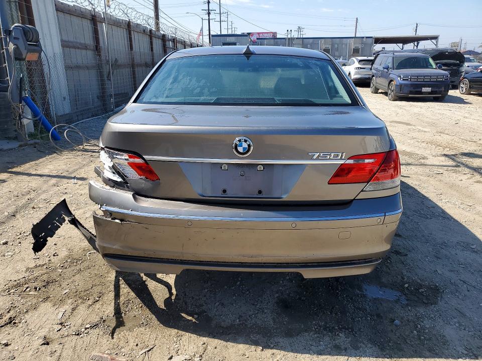 2008 BMW 7 series VIN WBAHL83518DT11647 COPART salvage auction — FRONT END, Ca - Dis/Dlr/Exp Lien Papers-Salv, sold $350 on 2026-07-13 (photo 6)