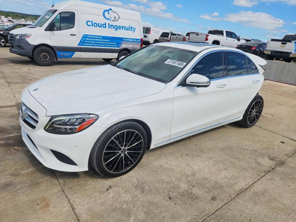 2020 Mercedes-benz C-klasse VIN WDDWF8DBXLR561704 COPART salvage auction — REAR END, Tx - Salvage Vehicle Title, sold $8,000 on 2026-08-06 (photo 1)