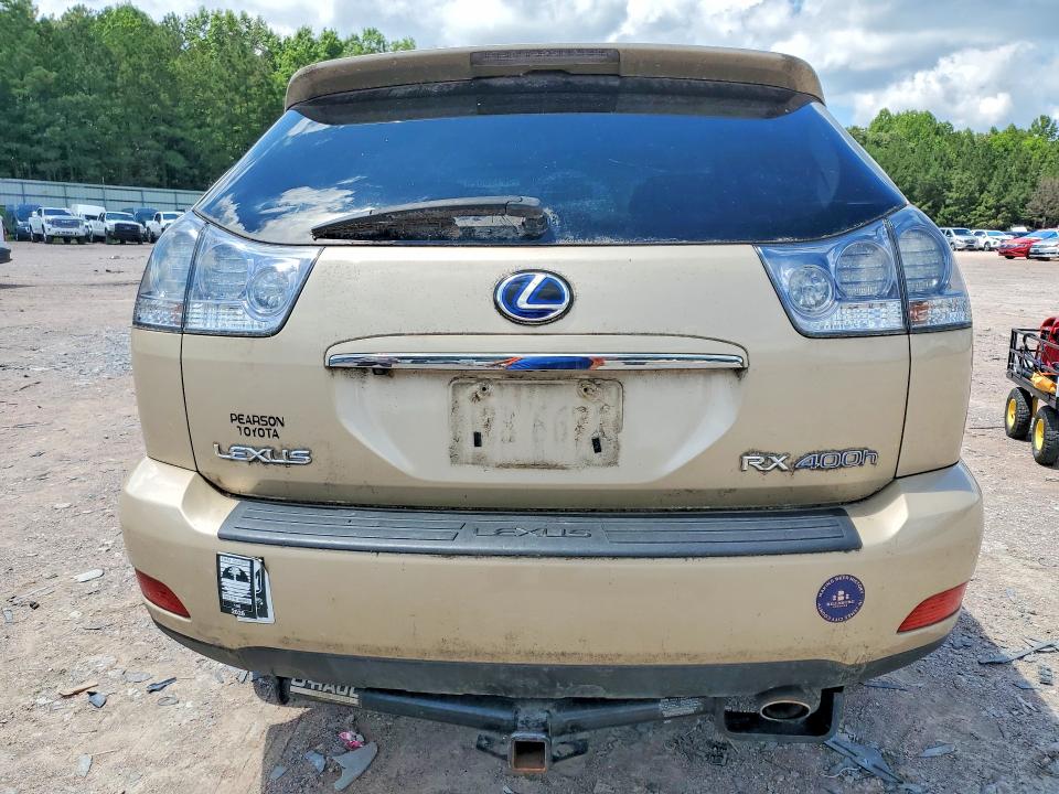 2008 Lexus Rx 400h VIN JTJHW31U282044311 COPART salvage auction — FRONT END, VA - CERT OF TITLE - SALVAGE, sold $925 on 2026-07-20 (photo 6)