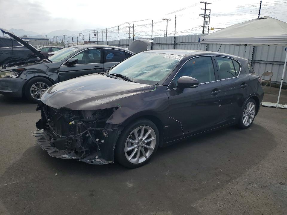 2012 Lexus Ct VIN JTHKD5BH6C2090453 COPART salvage auction — FRONT END, Ca - Salvage Certificate, sold $250 on 2026-07-27 (photo 1)