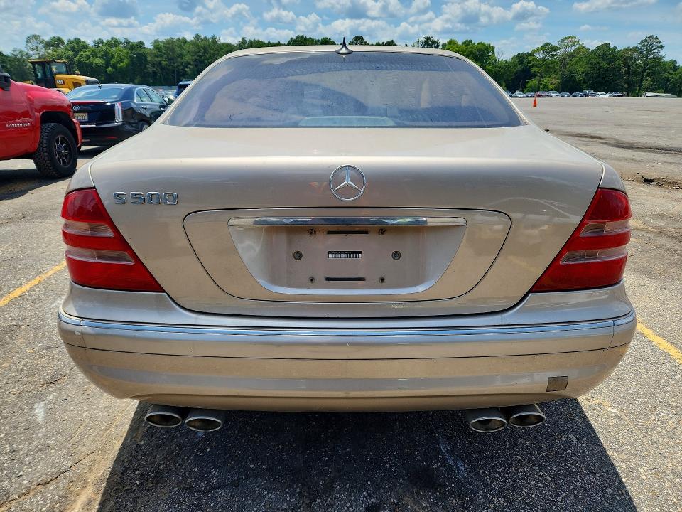 2002 Mercedes-benz S-klasse VIN WDBNG75J62A254173 COPART salvage auction — MINOR DENT/SCRATCHES, Al - Certificate Of Title (P), sold $400 on 2026-07-08 (photo 6)