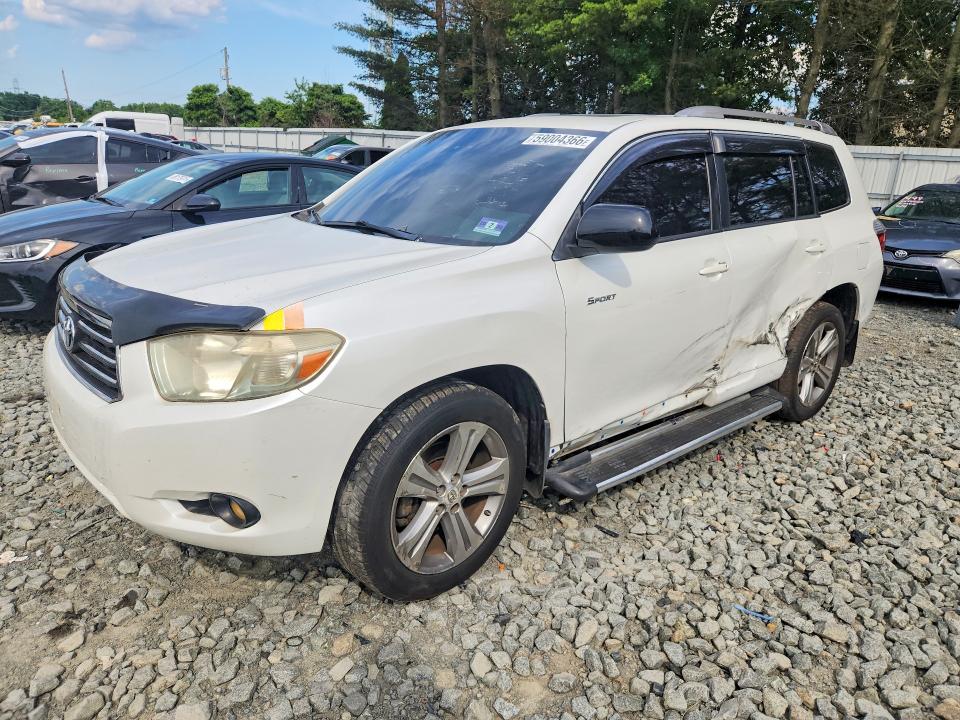 2008 Toyota Highlander VIN JTEES43A982085122 COPART salvage auction — SIDE, Nj - Cert Of Title-Salvage, sold $2,050 on 2026-07-13 (photo 1)