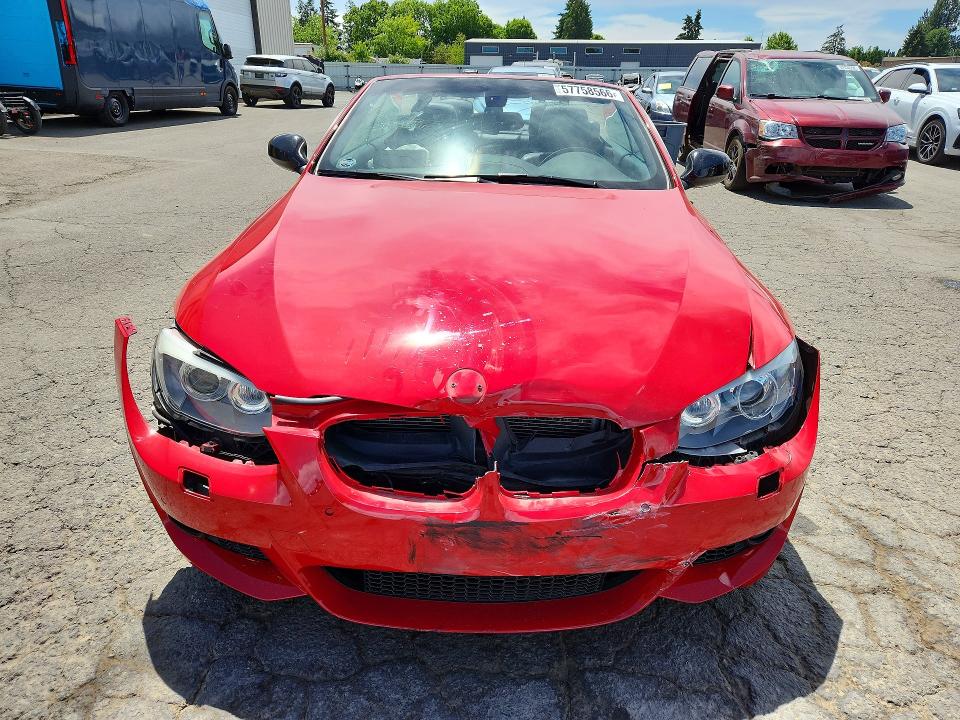 2013 BMW 3er VIN WBADX1C50DJ128732 COPART salvage auction — FRONT END, Or - Salvage Title Certificate, sold $2,100 on 2026-07-27 (photo 5)