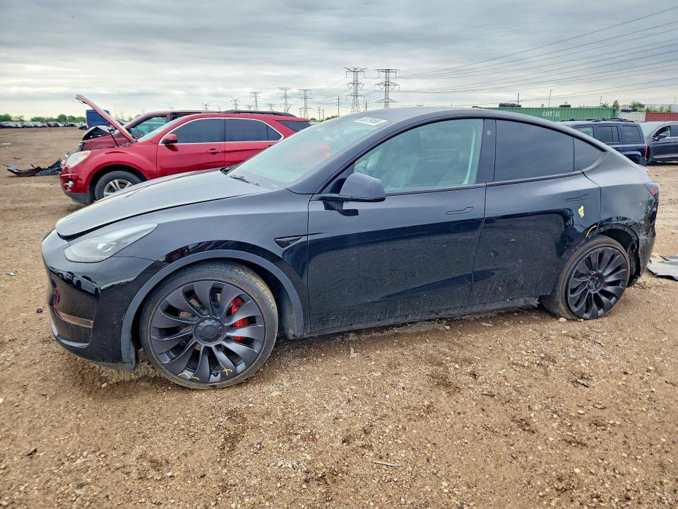 2023 Tesla Model y VIN 7SAYGDEF7PF708666 COPART salvage auction — REAR END, Il - Salvage Certificate, sold $6,000 on 2026-07-28 (photo 1)