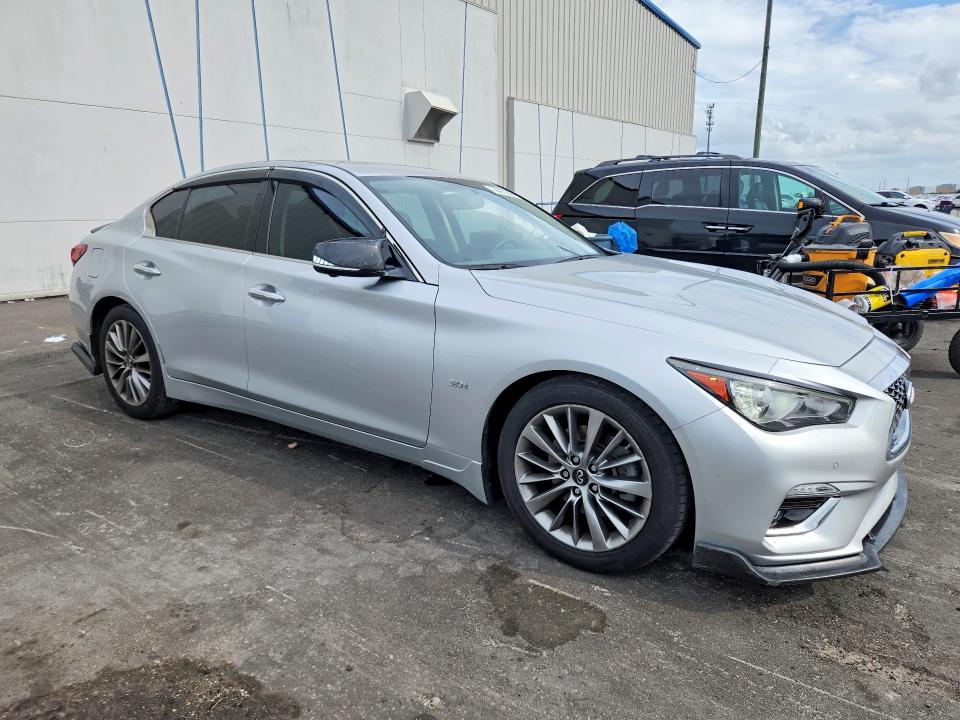 2018 Infiniti Q50 VIN JN1EV7AP3JM360274 COPART salvage auction — FRONT END, FL - CERT OF TITLE SLVG REBUILDABLE, sold $15 on 2026-07-27 (photo 4)