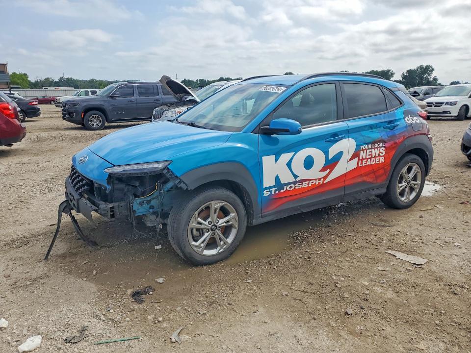 2023 Hyundai Kona VIN KM8K6CAB5PU981286 COPART salvage auction — FRONT END, Mo - Salvage Certificate Of Title, sold $3,750 on 2026-07-30 (photo 1)