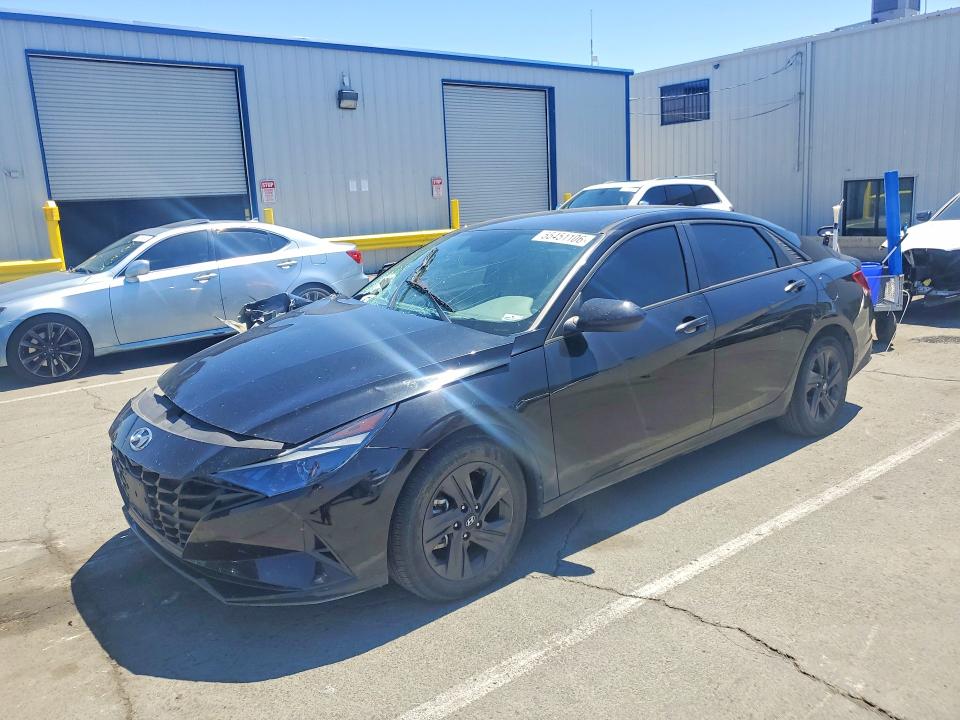 2021 Hyundai Elantra VIN KMHLM4AG6MU141492 COPART salvage auction — FRONT END, CA - SALVAGE CERTIFICATE, sold $3,150 on 2026-07-02 (photo 1)