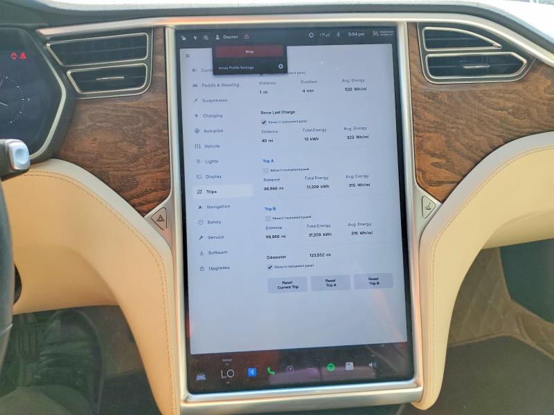 2017 Tesla VIN 5YJSA1E10HF232902 COPART salvage auction — SIDE, Ca - Salvage Certificate, sold $3,750 on 2026-07-14 (photo 9)