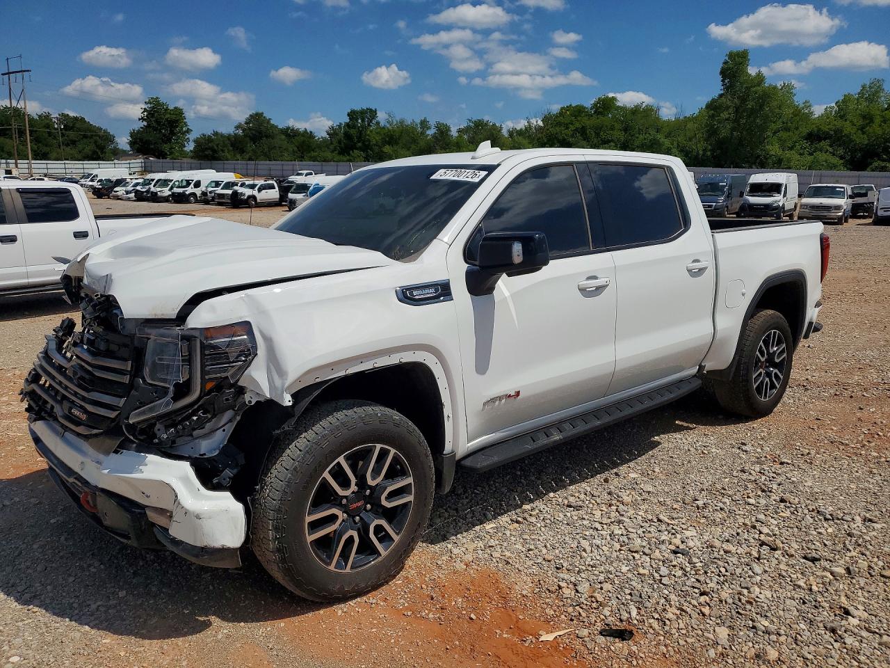 2025 GMC Sierra VIN 1GTUUEE80SZ341382 COPART salvage auction — Front End, OK - CERTIFICATE OF TITLE-JUNKED, sold $23,700 on 2026-07-08 (photo 1)