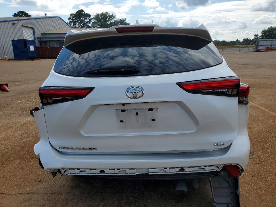 2020 Toyota Highlander VIN 5TDGZRAH2LS503995 COPART salvage auction — REAR END, Tx - Salvage Vehicle Title, sold $11,600 on 2026-07-13 (photo 6)