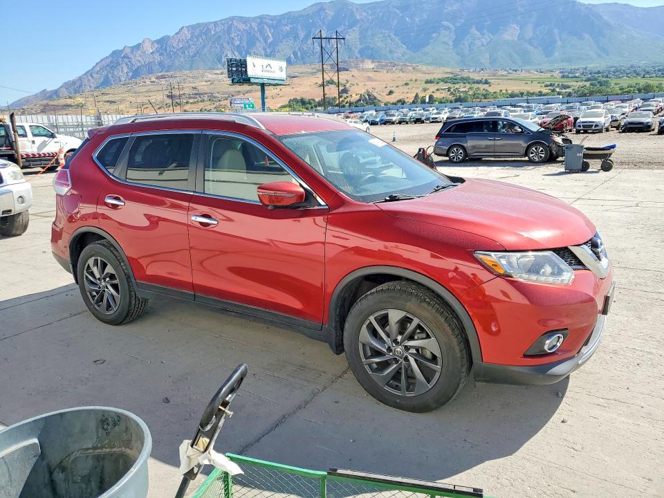 2016 Nissan Rogue VIN KNMAT2MV7GP709054 COPART salvage auction — REAR END, Ut - Salvage Certificate, sold $1,800 on 2026-07-13 (photo 4)
