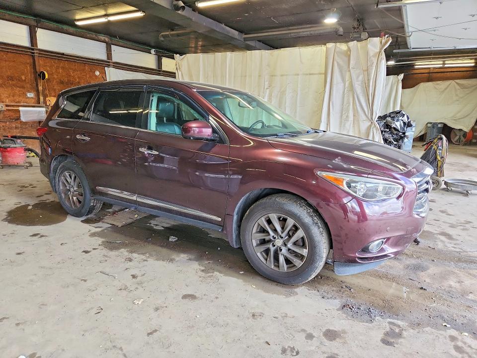 2013 Infiniti Jx35 VIN 5N1AL0MM8DC332583 COPART salvage auction — NORMAL WEAR, PA - CERT OF TITLE, sold $1,450 on 2026-07-02 (photo 4)