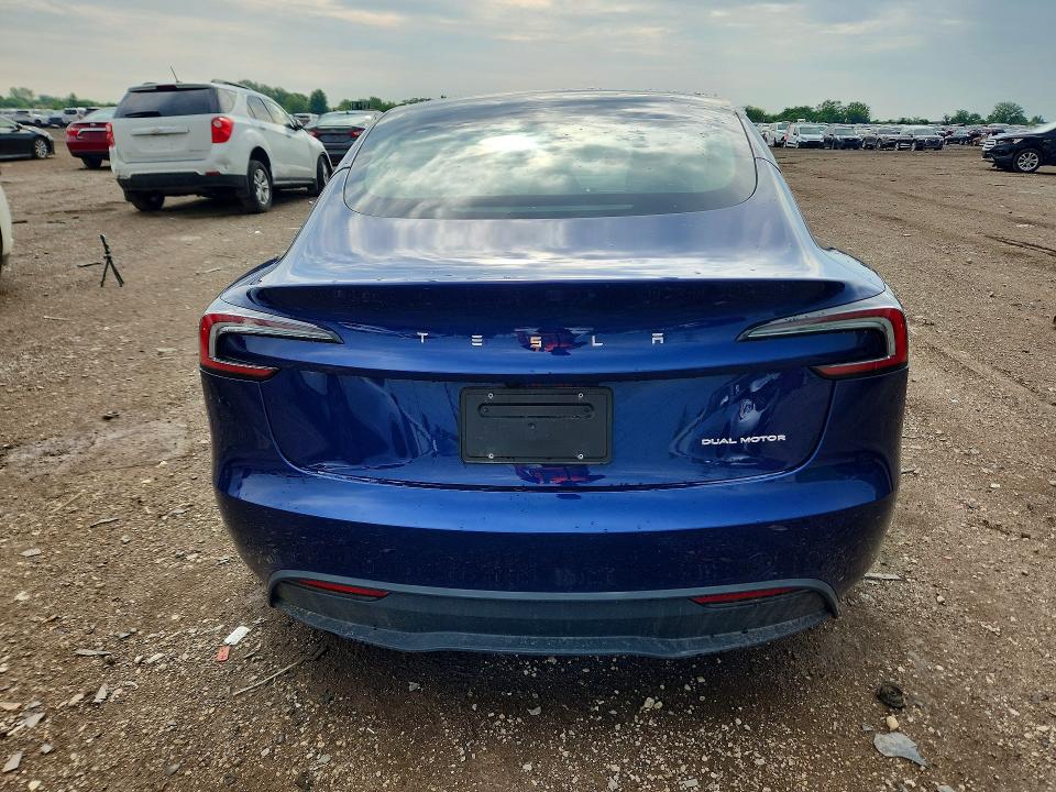 2024 Tesla Model 3 VIN 5YJ3E1EB4RF755066 COPART salvage auction — FRONT END, Il - Salvage Certificate, sold $12,300 on 2026-09-01 (photo 6)