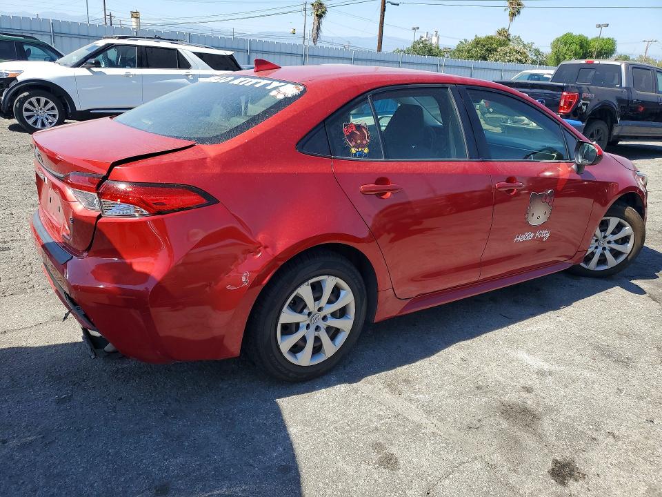 2020 Toyota VIN JTDEPRAE8LJ114262 COPART salvage auction — REAR END, Ca - Salvage Certificate, sold $4,800 on 2026-07-16 (photo 3)