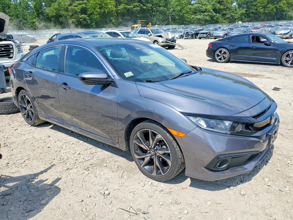 2021 Honda Civic VIN 2HGFC2F86MH528929 COPART salvage auction — REAR END, Ma - Cert Of Title-Salvage, sold $5,300 on 2026-07-02 (photo 4)