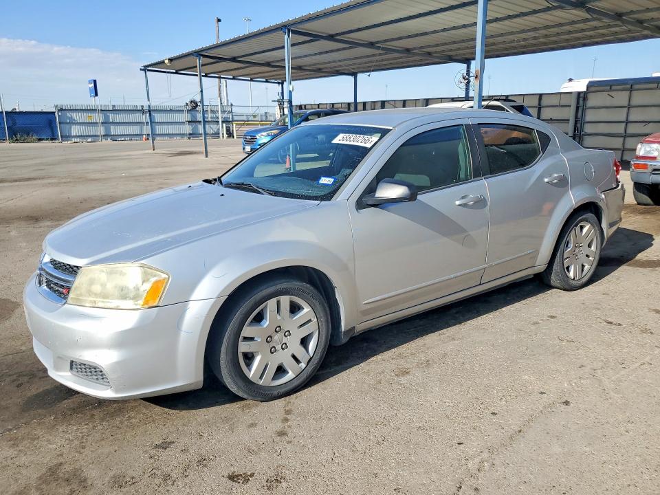 2012 Dodge Avenger VIN 1C3CDZAB1CN242538 COPART salvage auction — REAR END, Tx - Salvage Vehicle Title, sold $625 on 2026-07-24 (photo 1)