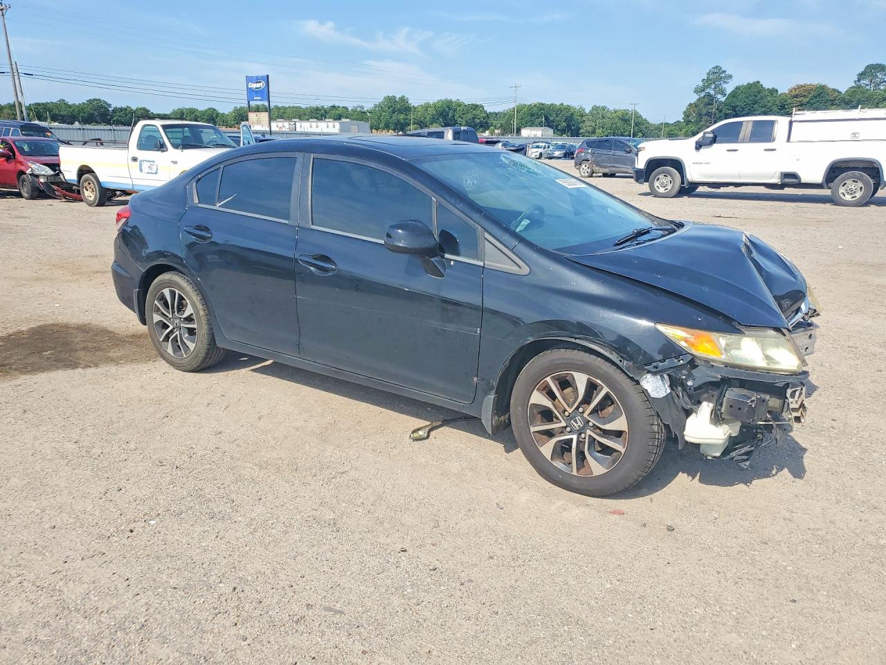 2013 Honda Civic VIN 19XFB2F83DE020334 COPART salvage auction — Front End, AL - CERT OF TITLE-SALVAGE TITLE, sold $1,000 on 2026-07-02 (photo 4)