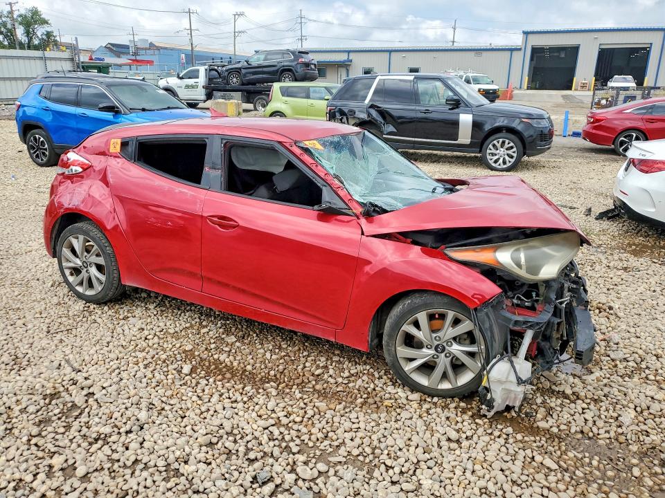 2017 Hyundai Veloster VIN KMHTC6ADXHU306843 COPART salvage auction — ALL OVER, Il - Salvage Certificate, sold $400 on 2026-07-08 (photo 4)