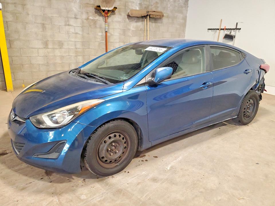 2016 Hyundai Elantra VIN KMHDH4AE9GU649287 COPART salvage auction — VANDALISM, PA - CERTIFICATE OF SALVAGE, sold $250 on 2026-07-19 (photo 1)