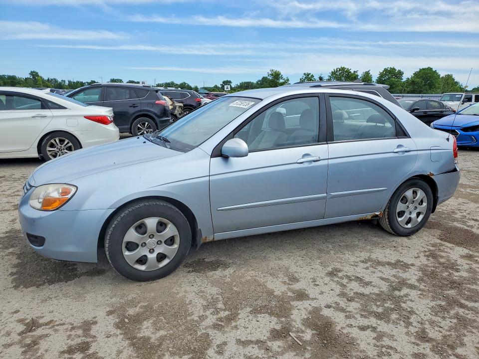 2008 Kia Spectra VIN KNAFE121885528243 COPART salvage auction — REAR END, On - Permit Salvage, sold $150 on 2026-07-16 (photo 1)