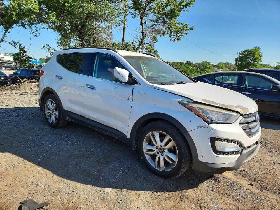 2013 Hyundai Santa fe VIN 5XYZUDLA9DG114425 COPART salvage auction — FRONT END, Md - Cert Of Salvage > 75% Damage, sold $1,700 on 2026-07-02 (photo 4)