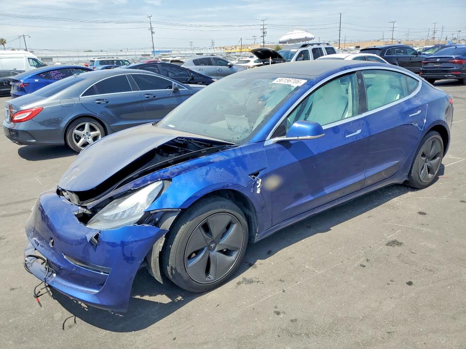 2019 Tesla Model 3 VIN 5YJ3E1EA6KF486078 COPART salvage auction — FRONT END, Ca - Salvage Certificate, sold $3,750 on 2026-07-27 (photo 1)