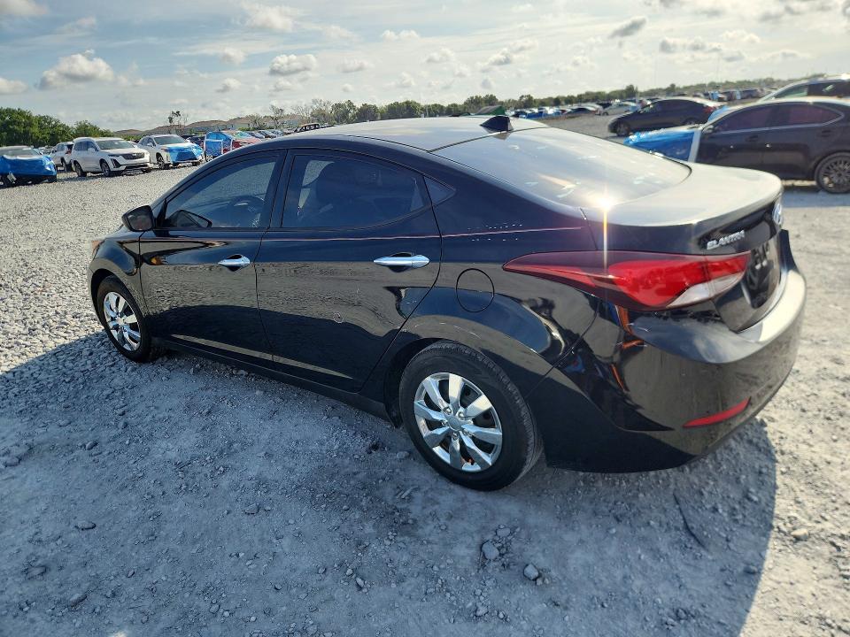 2016 Hyundai Elantra VIN KMHDH4AE4GU646183 COPART salvage auction — REAR END, Fl - Cert Of Title Slvg Rebuildable, sold $1,500 on 2026-07-17 (photo 2)