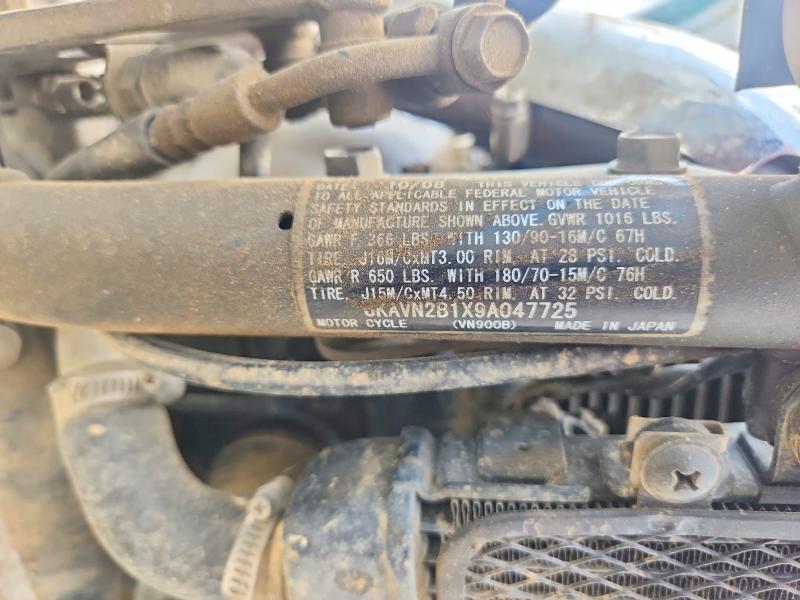 2009 Kawasaki Vulcan 900 classic VIN JKAVN2B1X9A047725 COPART salvage auction — ALL OVER, AR - CERTIFICATE OF TITLE, sold $40 on 2026-07-23 (photo 8)