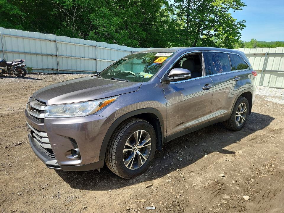 2019 Toyota Highlander VIN 5TDBZRFH1KS722495 COPART salvage auction — FRONT END, Vt - Cert Of Title-Salvage Vehicle, sold $8,300 on 2026-07-06 (photo 1)