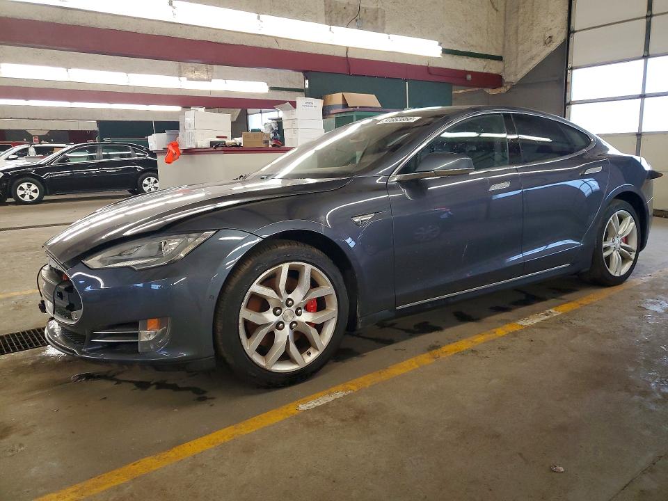 2014 Tesla Model s VIN 5YJSA1H18EFP54149 COPART salvage auction — FRONT END, In - Certificate Of Title, sold $2,300 on 2026-07-13 (photo 1)