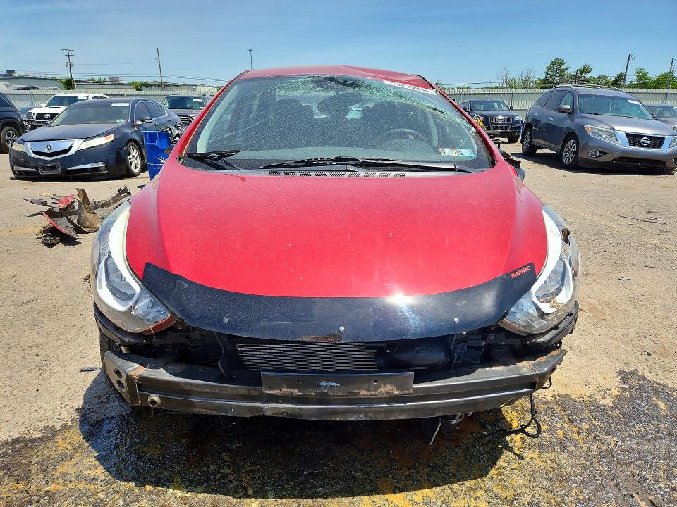 2016 Hyundai Elantra VIN KMHDH4AE1GU652135 COPART salvage auction — ROLLOVER, Pa - Certificate Of Salvage, sold $950 on 2026-07-17 (photo 5)